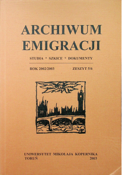 Archiwum Emigracji zeszyt 5 / 6