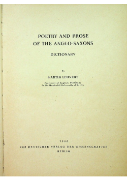 Poetry prose anglo saxons