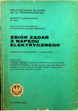 Zbiór zadań z napędu elektrycznego