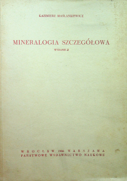 Mineralogia szczegółowa
