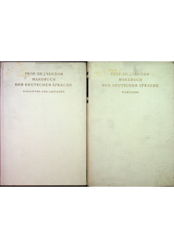 Handbuch der Deutschen Sprache tom I i II