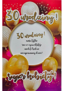 Karnet Urodziny 30 6K - 022