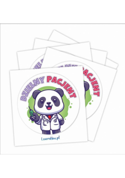 Naklejki Dzielny pacjent - Panda 40mm 60szt