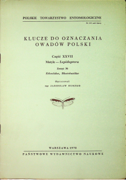 Klucze do oznaczania owadów Polski Część XXVII Zeszyt 36