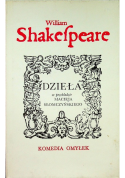 Dzieła Shakespeare Komedia omyłek