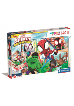 Puzzle 40 podłogowe Super Kolor Spidey and Friends