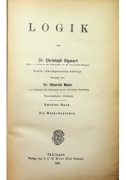 Logik tom II 1921 r