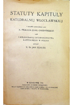 Statuty kapituły katedralnej włosławskiej 1916 r