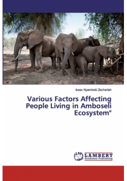 Various Factors Affecting People Living in Amboseli Ecosystem"