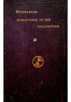 Einleitung in die philosophie 1923 r.