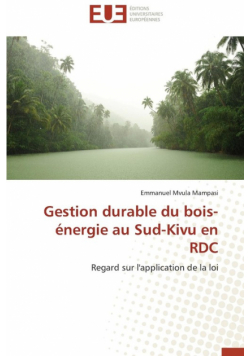 Gestion durable du bois-énergie au sud-kivu en rdc
