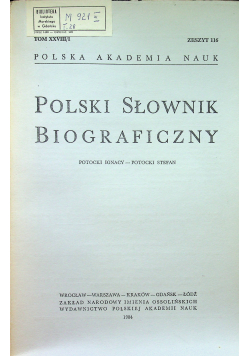 Polski słownik biograficzny tom XXVIII zeszyt 116