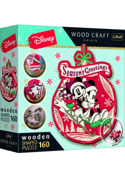 Puzzle drewniane Disney Świąteczna przygoda Mickey i Minni 160