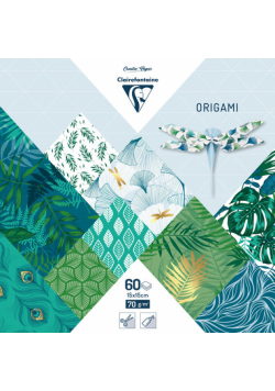 Papier do origami 15x15 cm 60 arkuszy Vegetal chic