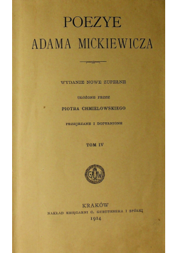 Poezye Adama Mickiewicza tom IV 1914 r