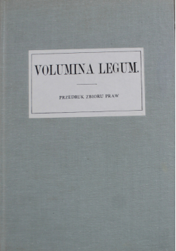 Volumina legum tom V Reprint z 1860 r.