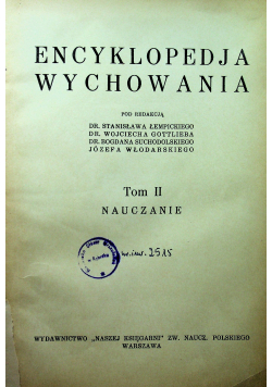 Encyklopedia wychowania tom II 1950r