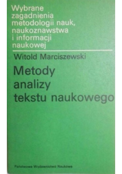 Metody analizy tekstu naukowego