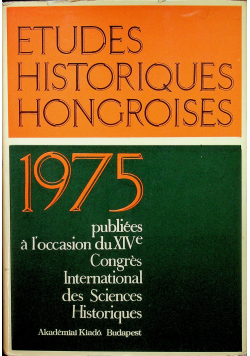 Etudes Historiques hongroises 1975