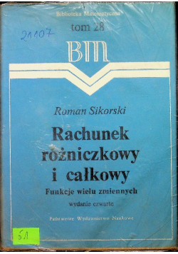 Rachunek różniczkowy i całkowy Funkcje wielu