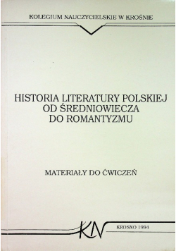 Historia literatury polskiej od średniowiecza do romantyzmu