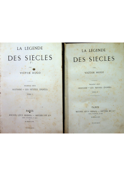 La legende des Siecles Tome I i II 1859 r