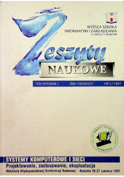 Zeszyty naukowe nr 1 Systemy komputerowe i sieci