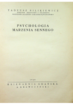 Psychologia marzenia sennego 1948 r.