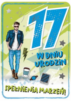 Karnet Urodziny 17 GM-759