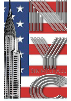 USA American Flag Iconic Chrysler Building New York City Sir Michael Huhn Artist Drawing Journal