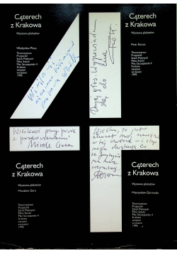C4terech z Krakowa Wystawa plakatów autografy autorów