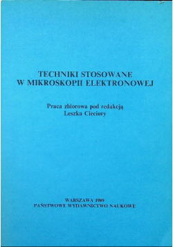 Techniki stosowane w mikroskopii elektronowej