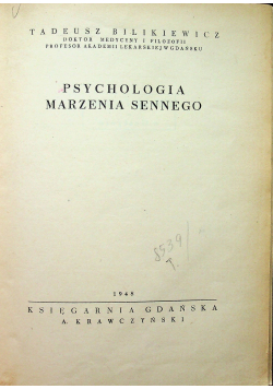 Psychologia marzenia sennego 1948r