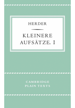 Kleinere Aufsatze I