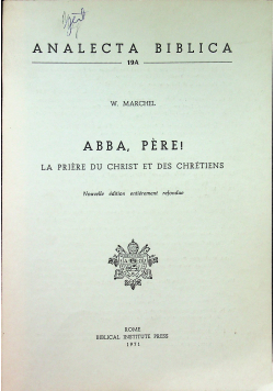 Abba Pere La piere du christ et des chretiens