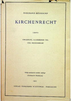Lehrbuch des kirchenrechts