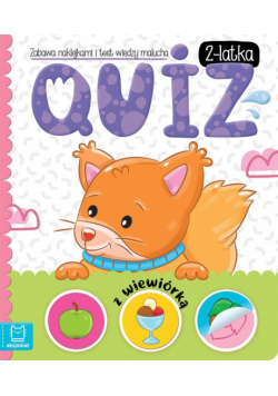 Quiz 2-latka z wiewiórką Zabawa naklejkami i test wiedzy malucha