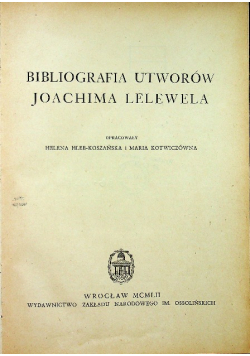 Bibliografia tworów Joachima Lelewela
