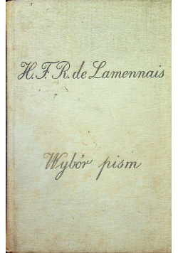 De Lamennais wybór pism