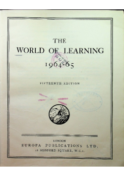 The World of Learning 1964 - 65