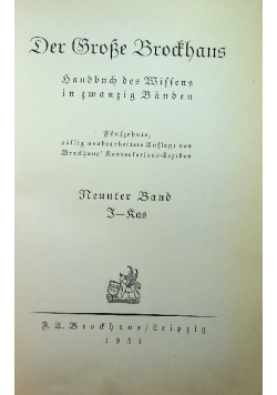 Der Grosse Brockhaus Tom 9 1931 r.