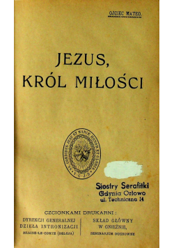 Jezus król Miłości 1929 r.