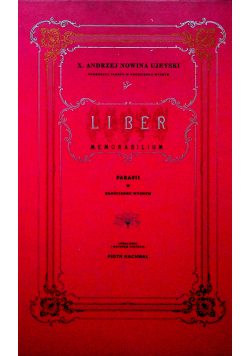Libee Memorabilium Reprint