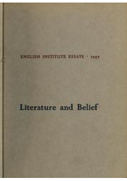 Literature and belief
