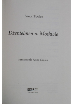 Dżentelmen w Moskwie