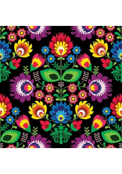 Serwetki Folk czarne 33x33cm 20szt