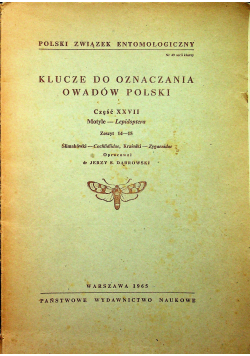 Klucze do oznaczania Owadów Polski Część XXVII
