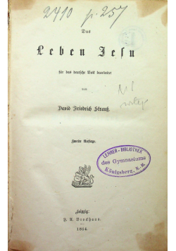 Das Leben Jesu 1864 r.