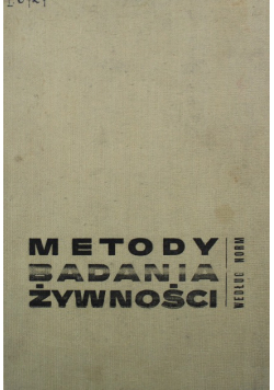 Metody badania żywności
