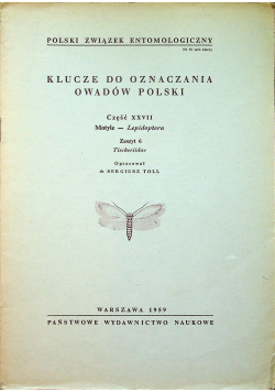 Klucze do oznaczania owadów Polski Część XXVII Zeszyt 6